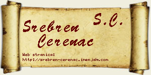 Srebren Čerenac vizit kartica